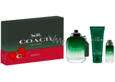 Coach Green New York Eau de Toilette 100 ml + Eau de Toilette 15 ml + Duschgel 100 ml, Geschenkset für Männer