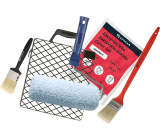 Spokar Uni Blauer Melange Set Roller für Halter 8 mm, 250 mm + Halter, Gitter, Folie, 2 × Pinsel