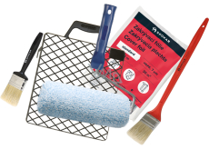 Spokar Uni Blauer Melange Set Roller für Halter 8 mm, 250 mm + Halter, Gitter, Folie, 2 × Pinsel