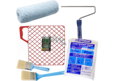 Spokar Uni Modrý melír sada váleček pro držák 8 mm, 250 mm + držák, mřížka, fólie, 2 × štětec