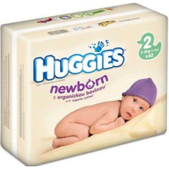 Huggies Newborn Größe 2, 3 - 6 kg, Windelhöschen 62 Stück
