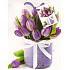Nekupto Geschenk Papiertüte 23 x 18 x 10 cm Lila Tulpen 1 Stück 757 02 BM