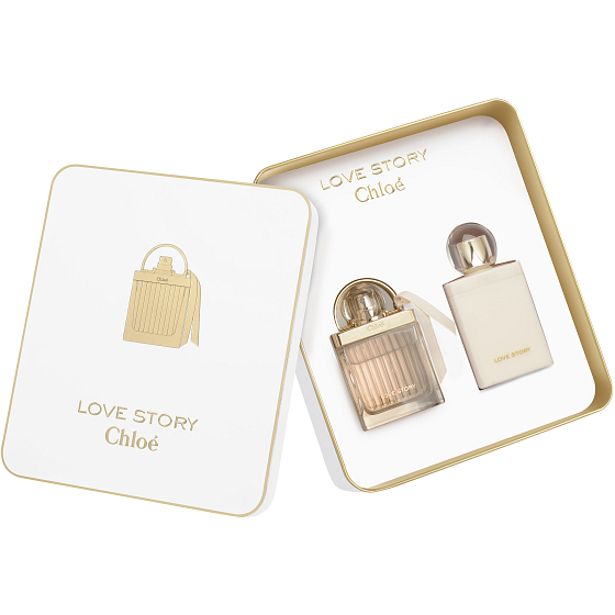 Chloé Love Story parfümiertes Wasser 50 ml + Körperlotion 100 ml, Geschenkset