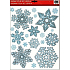 Fensterfolie ohne Leim Eisflocken mit Silberglitter Nr. 3 42 x 30 cm
