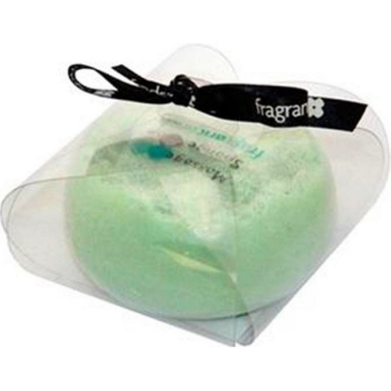 Duftende Spearmint & Teatre Glycerin-Massageseife mit einem Schwamm, der mit dem Duft von Pfefferminze und Teebaum-Teebaum in grünem 200 g gefüllt ist