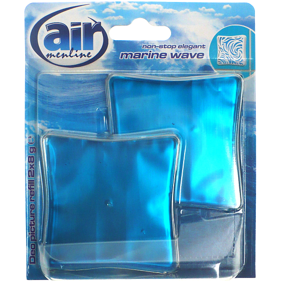 Air Menline Deo Bild Non Stop Elegante Marine Wave Gel Lufterfrischer Nachfüllung 2 x 8 g