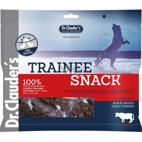 DR. Clauders Trainee Snack Getrocknete Rindfleischwürfel Ergänzungsfutter 100% Fleisch für Hunde 500 g
