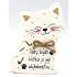 Nekupto Pets Holzschild Hier lebt eine Katze und ihr 12 x 9 x 1,5 cm