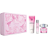 Versace Bright Crystal Eau de Toilette für Frauen 90 ml + Eau de Toilette 10 ml + Duschgel 150 ml, Geschenkset