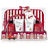 Baylis & Harding Red Collection Sweet 100 ml Flüssigseife + 100 ml Duschgel Sweet Bar + Peppermint Swirl Bodylotion 50 ml + Vanilleglasur-Handcreme 50 ml + 2 x Reisehandtasche, Geschenkset