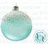 Irisa Mint Glaskolben, gepudert, Set von 7 cm 12 Stück