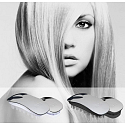 Ikoo Pocket Metallic Pocket Haarbürste nach chinesischer Medizin Oyster White silberweiß