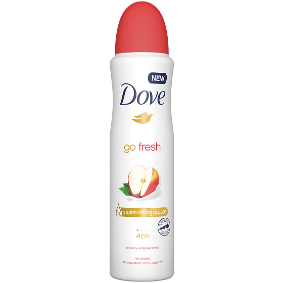 Dove Go Fresh Apfel & Weißer Tee Antitranspirant Deodorant Spray mit 48-Stunden-Effekt für Frauen 150 ml