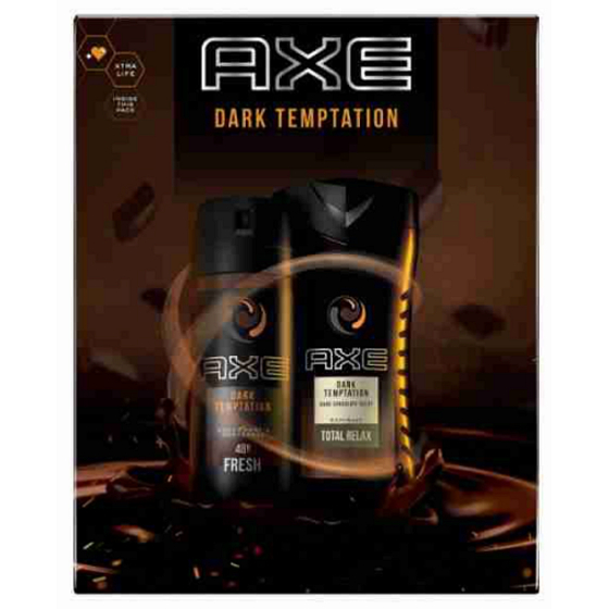 Axe Dark Temptation Deodorant Spray für Männer 150 ml + Duschgel 250 ml, Kosmetikset