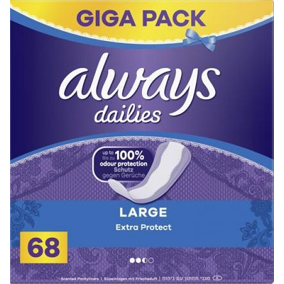 Always Dailies Extra Protect Large mit sanftem Duft Slipeinlagen 68 Stück
