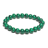Malachit-Armband elastisch, Kugel 8 mm / 16 - 17 cm, synthetischer Wunschstein