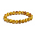 Tigerauge Goldarmband elastischer Naturstein, Kugel 8 mm / 16-17 cm, Stein der Sonne und Erde, bringt Glück und Reichtum