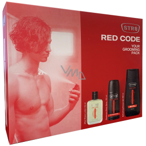 Str8 Red Code Aftershave 50 ml + Deodorant Spray 150 ml + Duschgel 250 ml, Kosmetikset für Männer