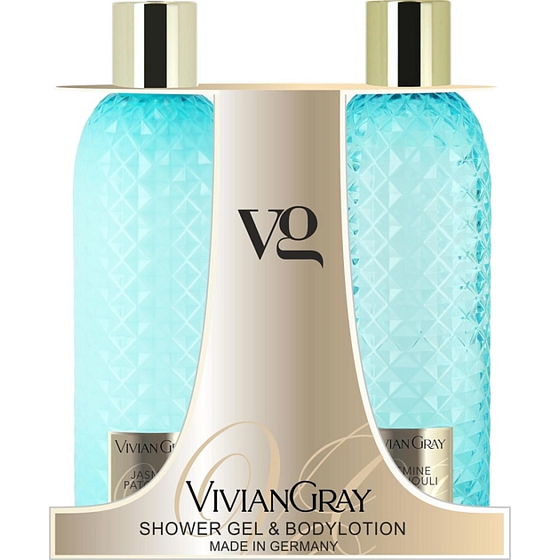 Vivian Gray Jasmin und Patchouli Luxus-Duschgel 300 ml + Luxus-Körperlotion 300 ml, Kosmetikset