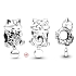 Charme Sterling Silber 925 Katze mit Keulen, Perle auf Armband pet