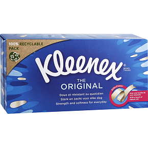 Kleenex Original 3-lagige Papiertaschentücher in der Box, 72 Stück