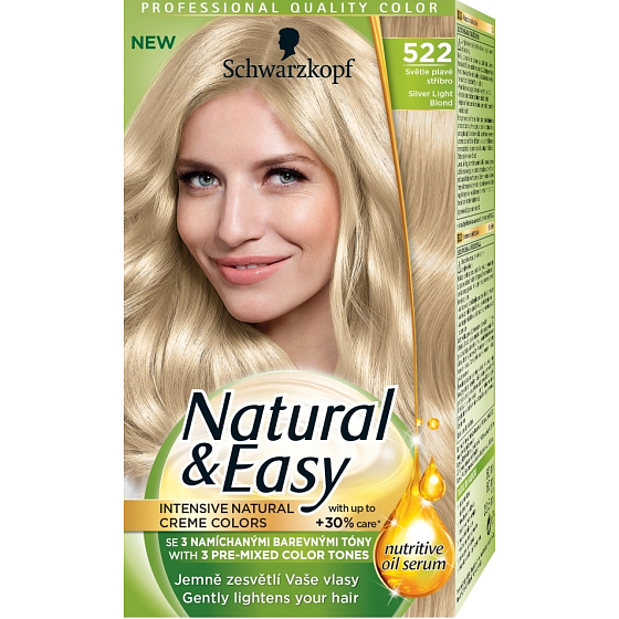 Schwarzkopf Natural & Easy Haarfarbe 522 Hellbraunes Silber