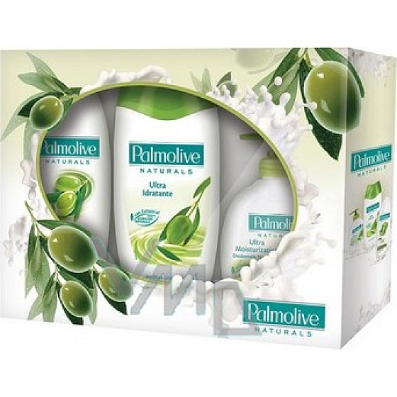 Palmolive Olivenmilch Duschgel 250 ml + Seife 300 ml + Shampoo 200 ml, Kosmetikset
