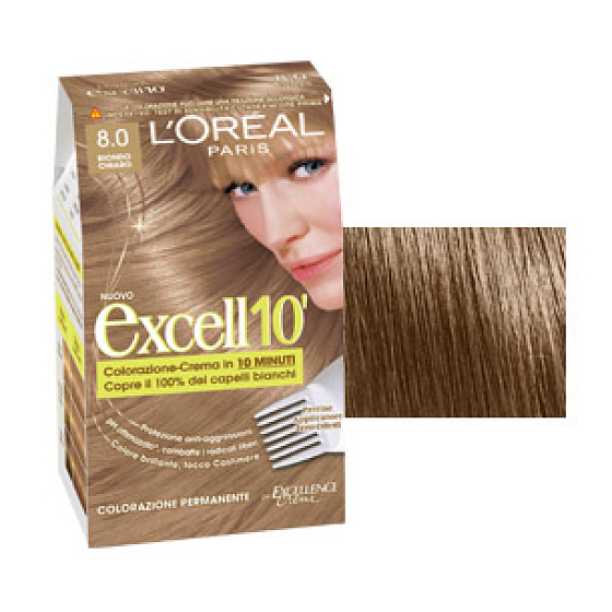 Loreal Excellence 10 Haarfarbe 8.0 Hellblond