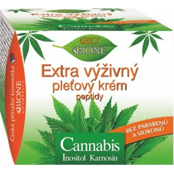 Bione Cosmetics Cannabis mit Peptiden extra nährende Gesichtscreme 51 ml
