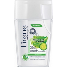 Lirene Aloe und Gurke feuchtigkeitsspendendes Reinigungstonikum 2 in 1 für Gesicht und Augen 125 ml