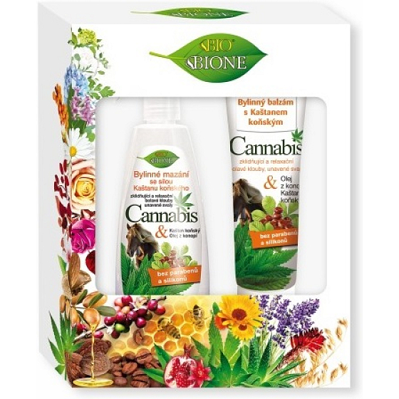 Bione Cosmetics Cannabis Kräuterbalsam 300 ml + Kräutersalbe 260 ml, Kosmetikset