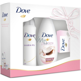 Dove Kokosmilch und Jasminblüten Duschgel 250 ml + Antitranspirant Spray 150 ml + Toilettenseife 100 g, Kosmetikset Dove Kokosmilch und Jasminblüten Duschgel 250 ml + Antitranspirant Spray 150 ml + Toilettenseife 100 g, Kosmetikset