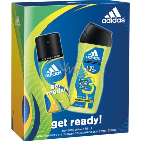 Adidas machen Sie sich bereit! für Ihn 150 ml Deospray + 250 ml Duschgel, Kosmetikset