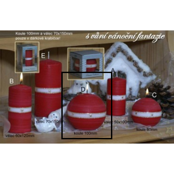 Lima Aura Christmas Fantasy Duftkerze Red Ball 100mm 1 Stück