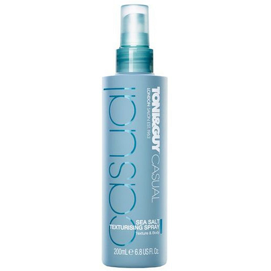Toni & Guy Casual Meersalz Styling Spray mit Meersalz zur Definition und Form von Haaren 75 ml