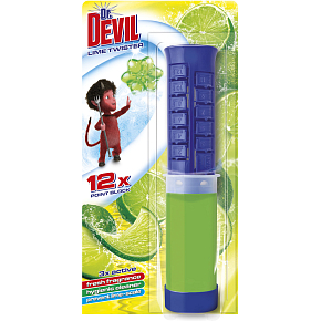 Dr. Devil 3in1 Punkt Block WC Block in Tube Lime Twister, 75 ml Dr. Devil 3in1 Punkt Block WC Block in Tube Lime Twister, 75 ml