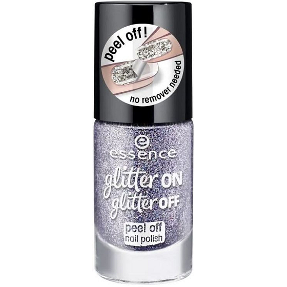 Essence Glitter on Glitter Off Nagellack abziehen Nagellack 05 Starlight Express 8 ml