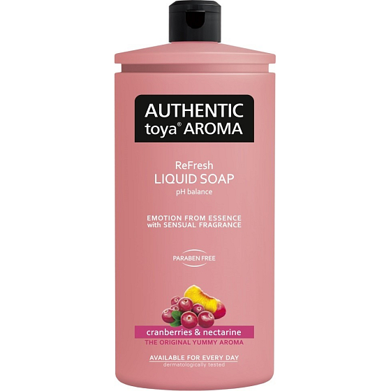 Authentic Toya Aroma Cranberries & Nectarine Flüssigseife Nachfüllpackung 600 ml