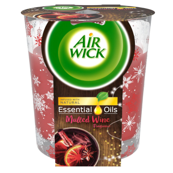 Air Wick Essential Oils Glühwein - Duftkerze im Glas 105 g