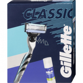 Gillette Mach3 Rasierer + Mach3 Sensitive Rasierschaum 100 ml, Kosmetikset für Männer