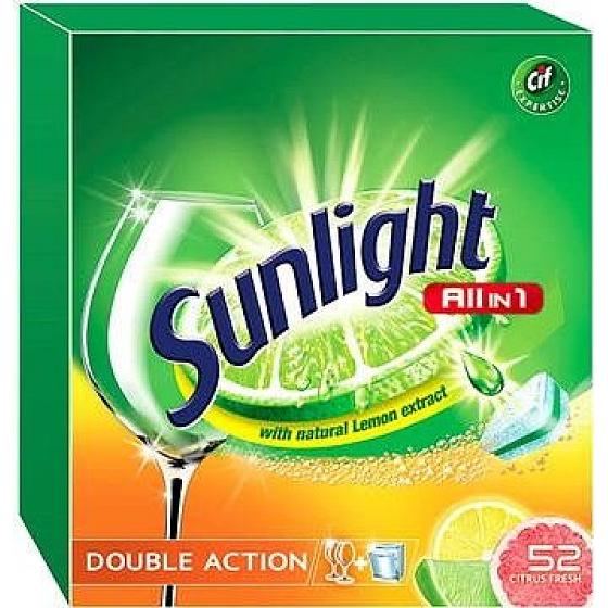 Sunlight All in 1 Double Action Citrus Fresh Geschirrspültabletten 52 Stück