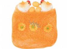 Sisal mit Dekorationen orange 13 x 12 cm