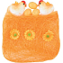 Sisal mit Dekorationen orange 13 x 12 cm