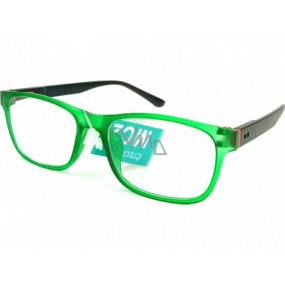 Berkeley Lese-Dioptrienbrille +1,5 Kunststoff grün, schwarzer Seitenrahmen 1 Stück MC2184