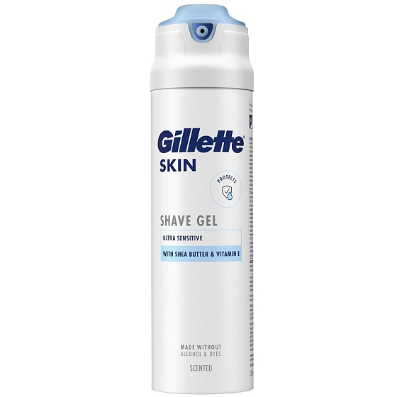 Gillette Skin Ultra Sensitive Rasiergel für Männer 200 ml