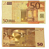 Talisman Gold Kunststoff-Banknote 50 EUR