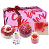 Bomb Cosmetics Date Night sprudelnder Badebalsam 2 x 160 g + Glyzerinseife 100 g + Badematte 2 x 50 g, Kosmetikset