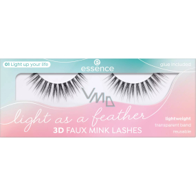 Essence Light as a Feather 3D Faux Mink false eyelashes 01 Light up your life 1 Paar