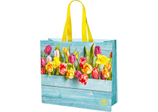 Laminierte Einkaufstasche 45 x 40 x 18 cm Tulpen