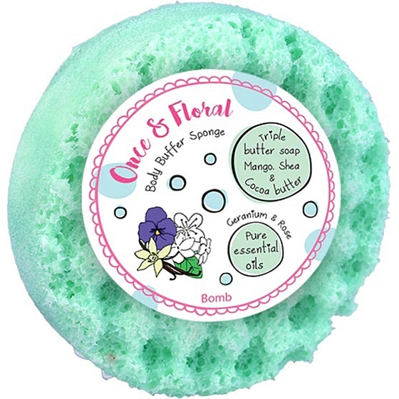 Bomb Cosmetics Once & Floral natürlicher Duschmassageschwamm mit Duft 200 g